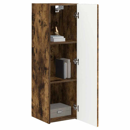 vidaXL TV Wall Cabinet 30 x 31 x 100 cm Smoked Oak Engineered Wood 3