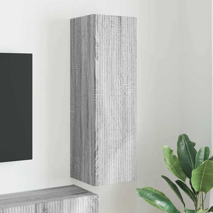 vidaXL TV Wall Cabinet 30 x 31 x 100 cm Grey Sonoma Engineered Wood 1