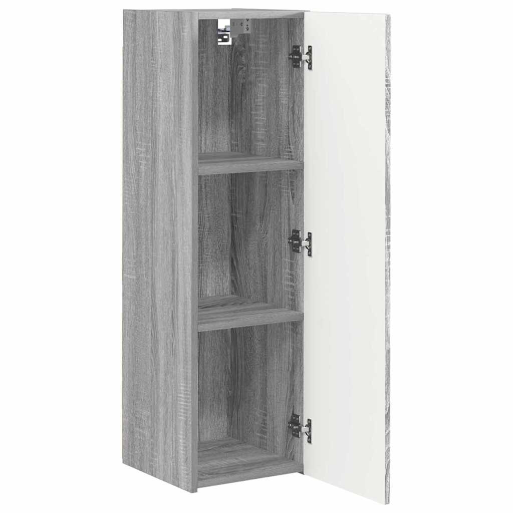 vidaXL TV Wall Cabinet 30 x 31 x 100 cm Grey Sonoma Engineered Wood 5