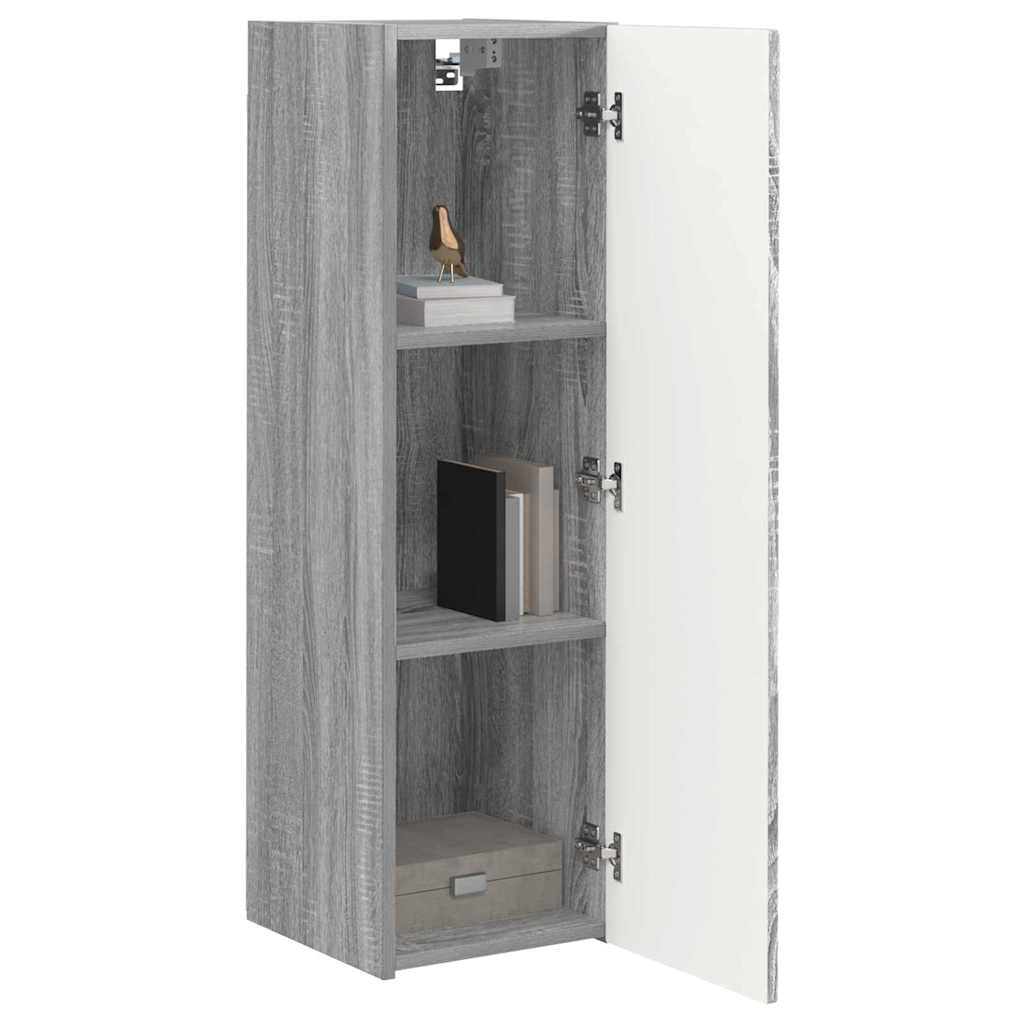 vidaXL TV Wall Cabinet 30 x 31 x 100 cm Grey Sonoma Engineered Wood 3