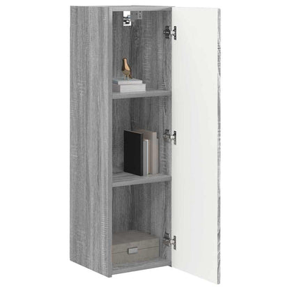 vidaXL TV Wall Cabinet 30 x 31 x 100 cm Grey Sonoma Engineered Wood 3