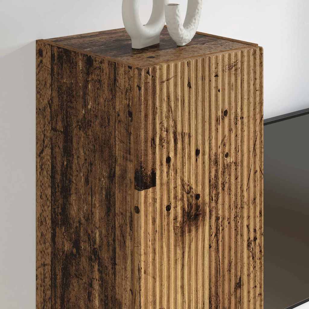 vidaXL TV Wall Cabinet 30 x 31 x 100 cm Old Wood Engineered Wood 4