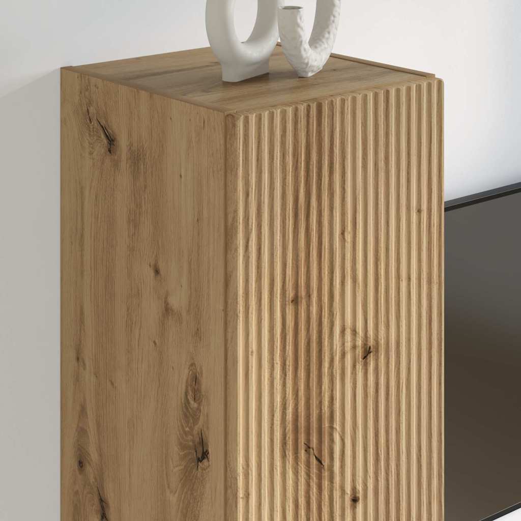vidaXL TV Wall Cabinet 30 x 31 x 100 cm Artisian Oak Engineered Wood 4