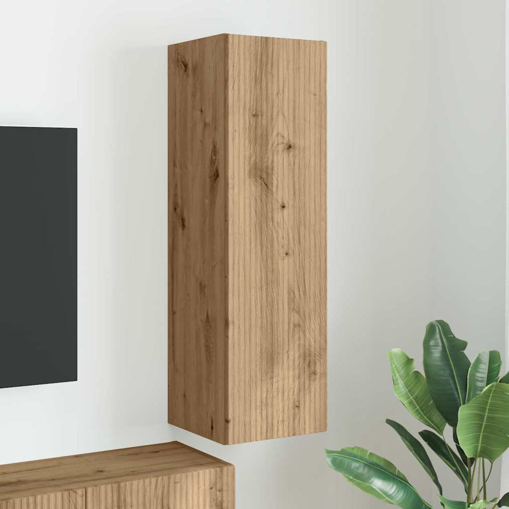 vidaXL TV Wall Cabinet 30 x 31 x 100 cm Artisian Oak Engineered Wood 1