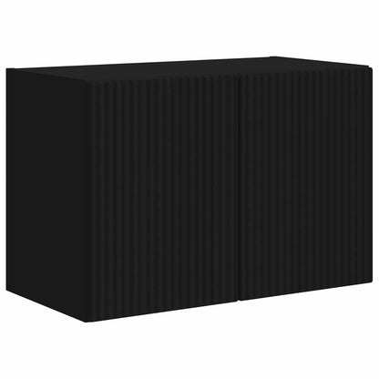 vidaXL TV Wall Cabinet 59.5 x 31 x 40 cm Black Engineered Wood 2