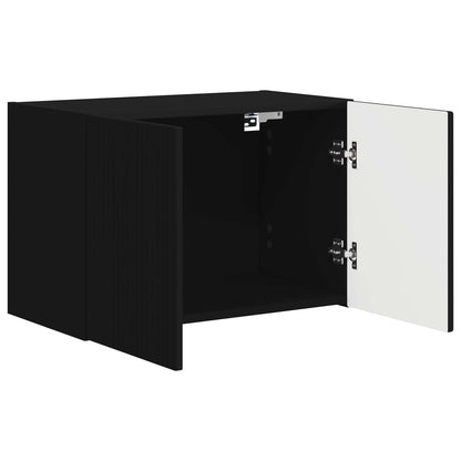vidaXL TV Wall Cabinet 59.5 x 31 x 40 cm Black Engineered Wood 5