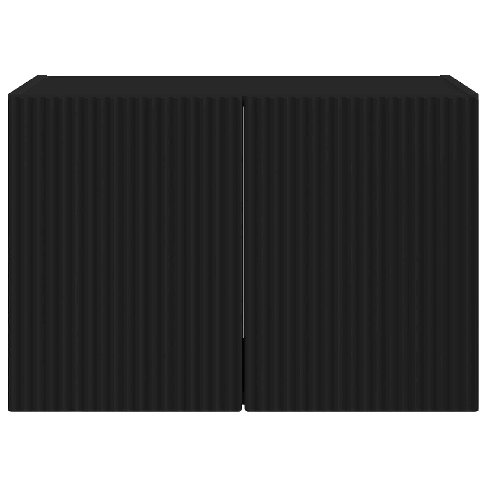vidaXL TV Wall Cabinet 59.5 x 31 x 40 cm Black Engineered Wood 6