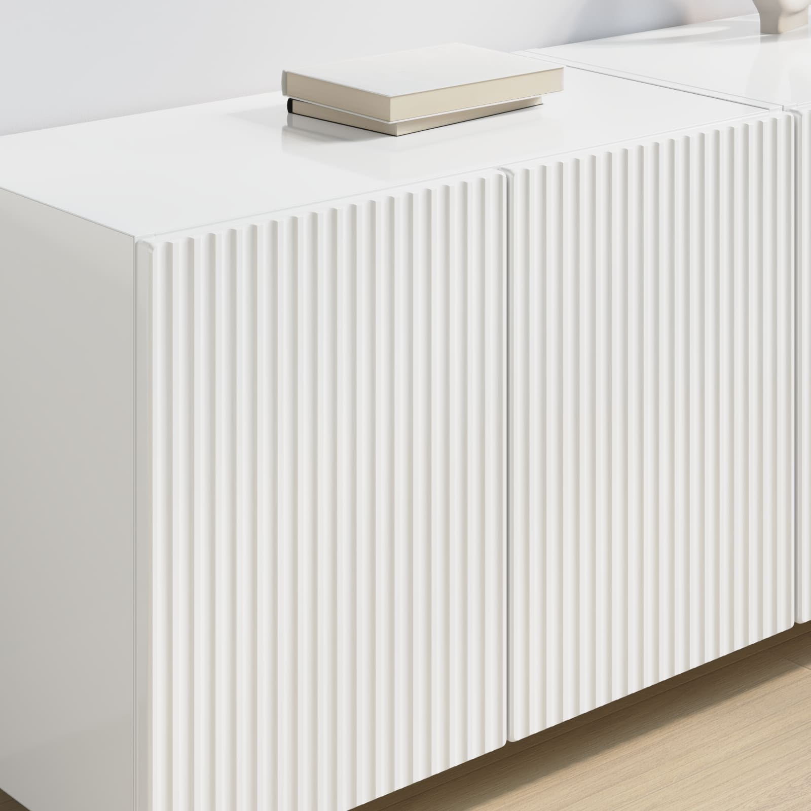 vidaXL TV Wall Cabinet 59.5 x 31 x 40 cm High Gloss White 4