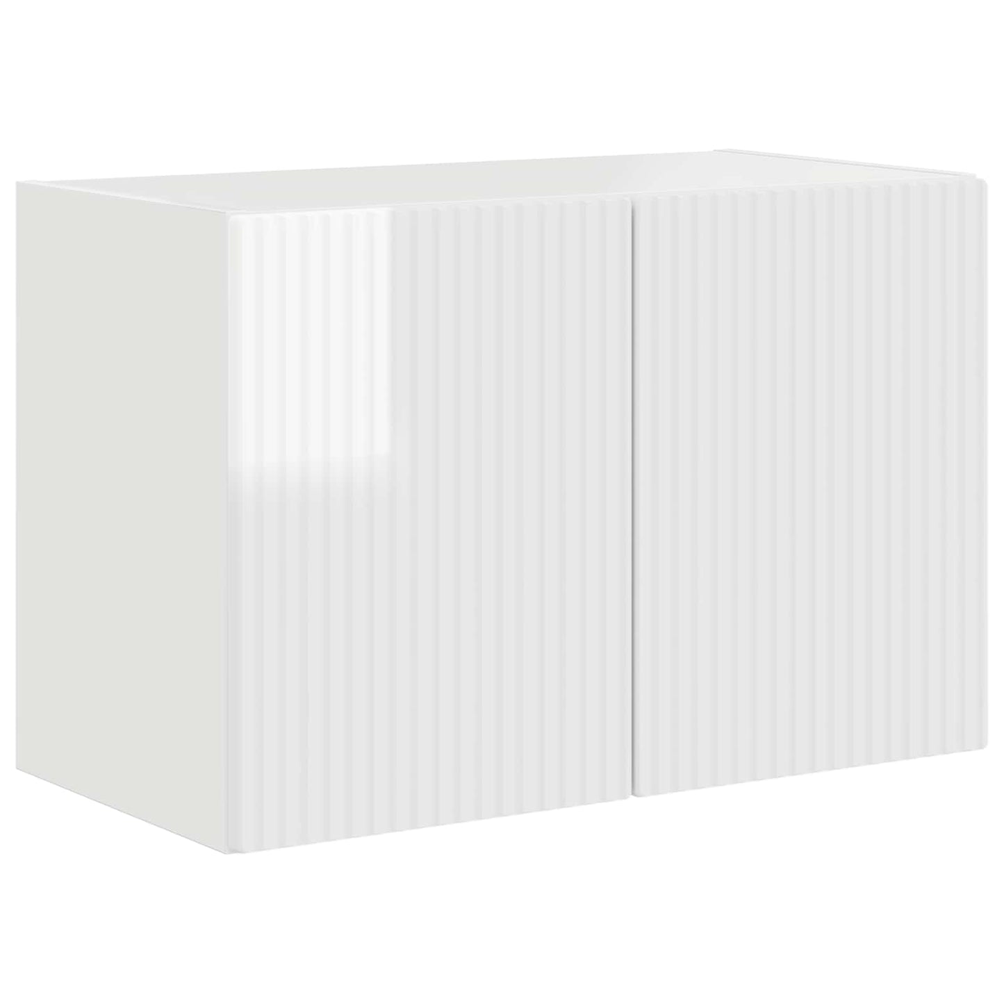 vidaXL TV Wall Cabinet 59.5 x 31 x 40 cm High Gloss White 2
