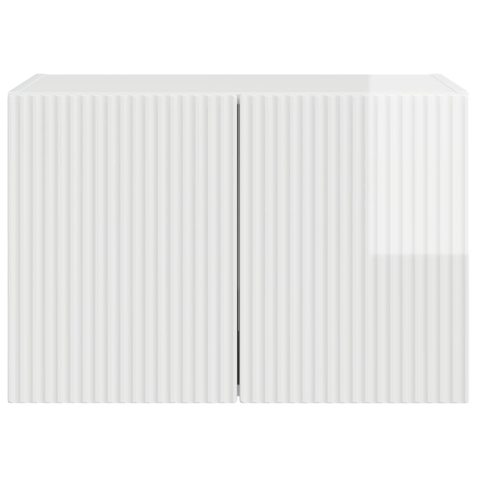 vidaXL TV Wall Cabinet 59.5 x 31 x 40 cm High Gloss White 6