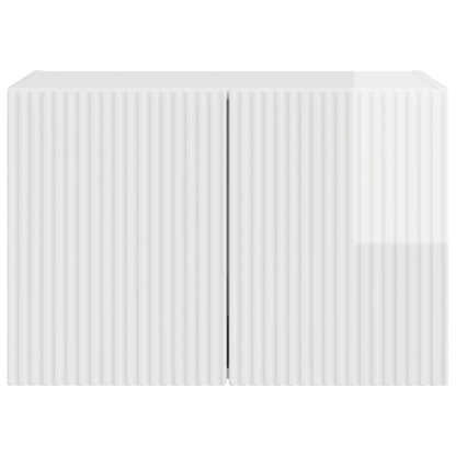 vidaXL TV Wall Cabinet 59.5 x 31 x 40 cm High Gloss White 6