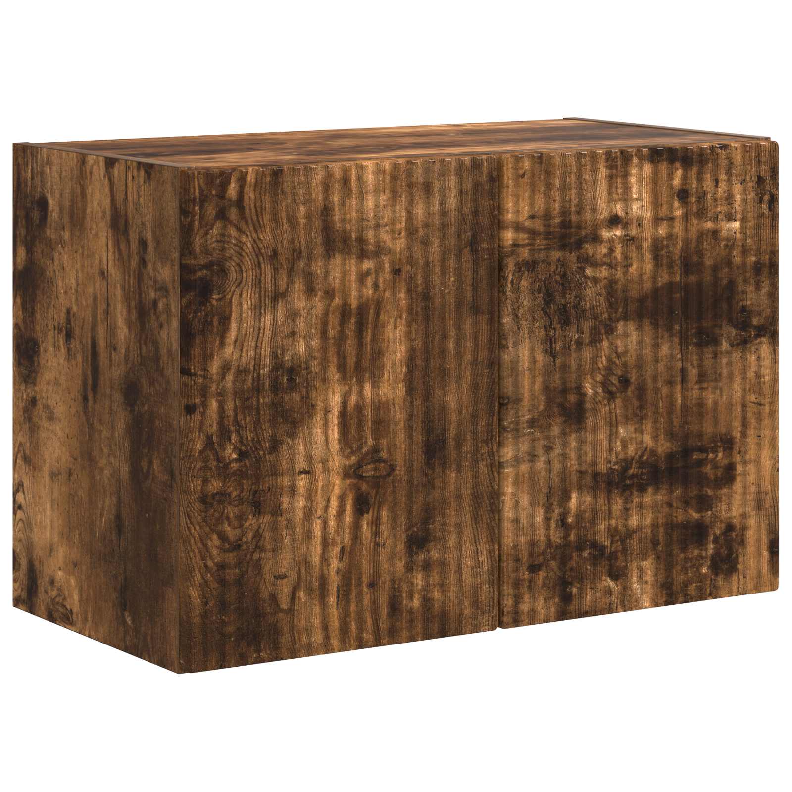 vidaXL TV Wall Cabinet 59.5 x 31 x 40 cm Smoked Oak Engineered Wood 2