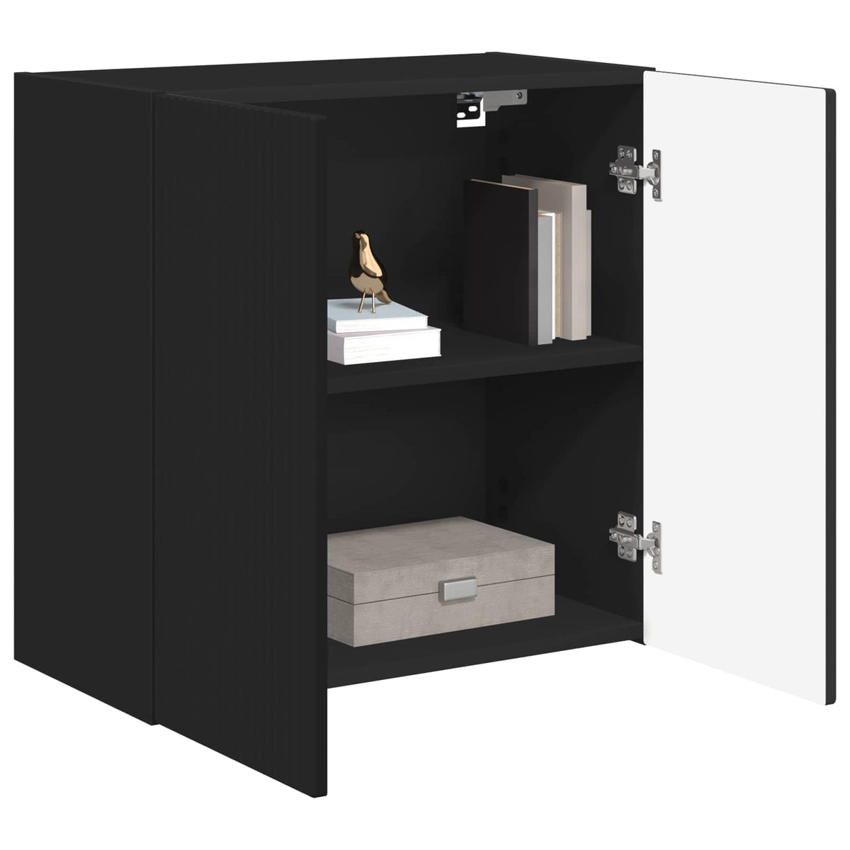 TV Wall Cabinet Engineered Wood 1 59.5 x 31 x 60 cm Black