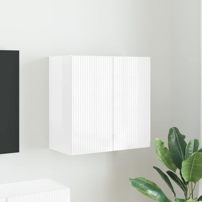 vidaXL TV Wall Cabinet 59.5 x 31 x 60 cm High Gloss White 1