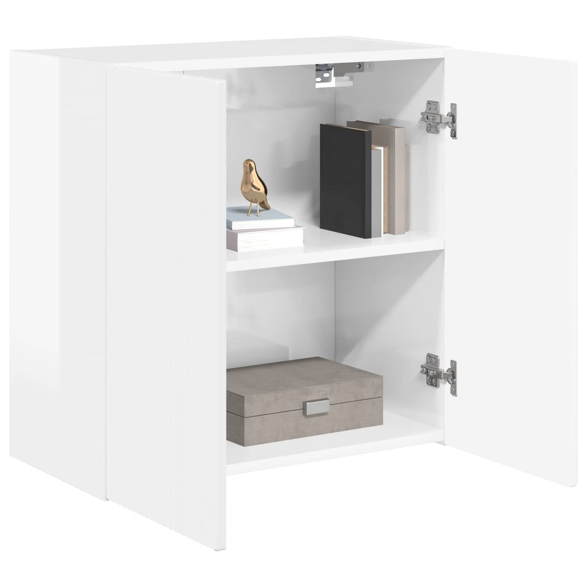 vidaXL TV Wall Cabinet 59.5 x 31 x 60 cm High Gloss White 3