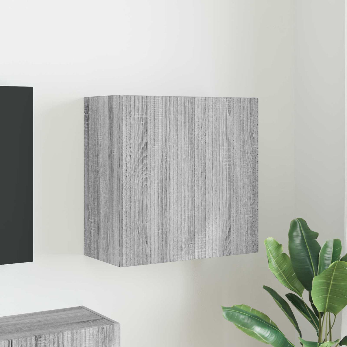 vidaXL TV Wall Cabinet 59.5 x 31 x 60 cm Grey Sonoma Engineered Wood 1