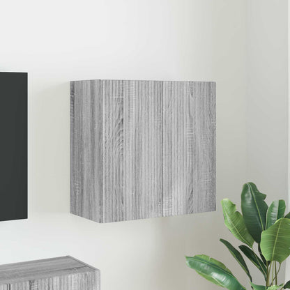 vidaXL TV Wall Cabinet 59.5 x 31 x 60 cm Grey Sonoma Engineered Wood 1