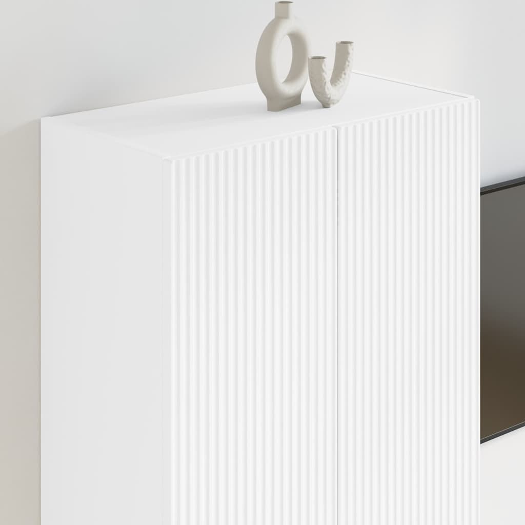 vidaXL TV Wall Cabinet 59.5 x 31 x 80 cm White Engineered Wood 4