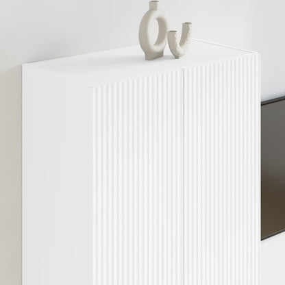 vidaXL TV Wall Cabinet 59.5 x 31 x 80 cm White Engineered Wood 4