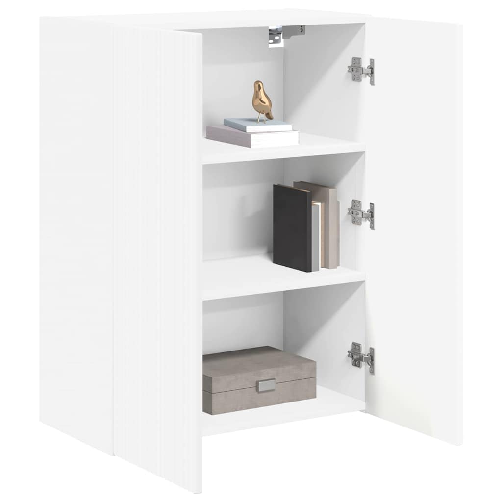 vidaXL TV Wall Cabinet 59.5 x 31 x 80 cm White Engineered Wood 3