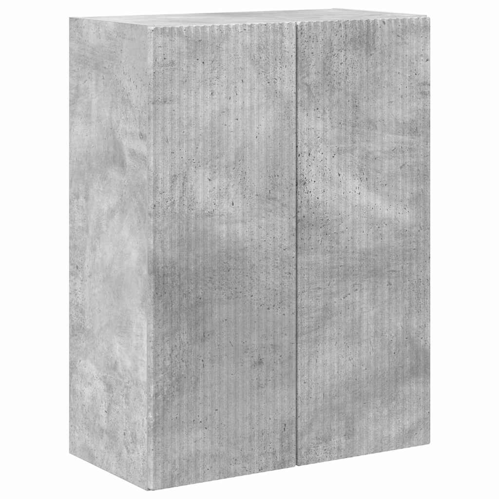 vidaXL TV Wall Cabinet 59.5 x 31 x 80 cm Concrete Grey Engineered Wood 2
