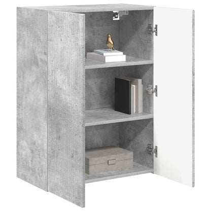 vidaXL TV Wall Cabinet 59.5 x 31 x 80 cm Concrete Grey Engineered Wood 3