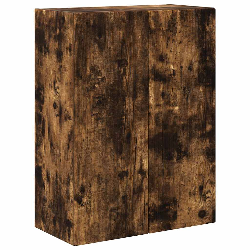 vidaXL TV Wall Cabinet 59.5 x 31 x 80 cm Smoked Oak Engineered Wood 2