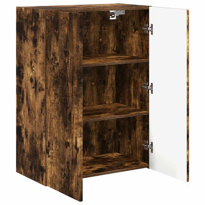 vidaXL TV Wall Cabinet 59.5 x 31 x 80 cm Smoked Oak Engineered Wood 5