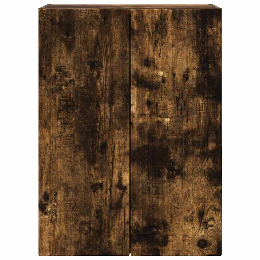 vidaXL TV Wall Cabinet 59.5 x 31 x 80 cm Smoked Oak Engineered Wood 6