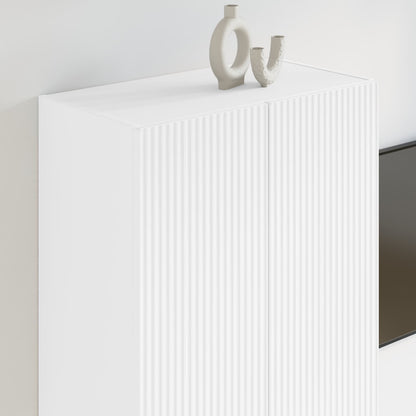 vidaXL TV Wall Cabinet 59.5 x 31 x 100 cm White Engineered Wood 4