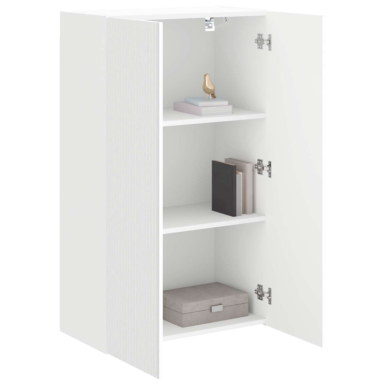 vidaXL TV Wall Cabinet 59.5 x 31 x 100 cm White Engineered Wood 3
