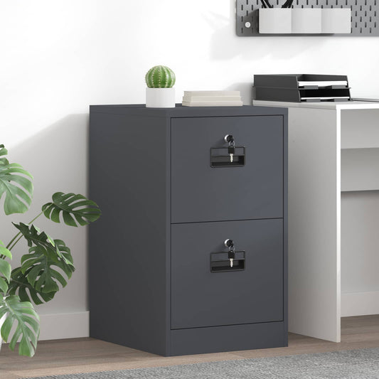 File Cabinet Cold-Rolled Steel Width 44 cm Anthracite 74.5 cm