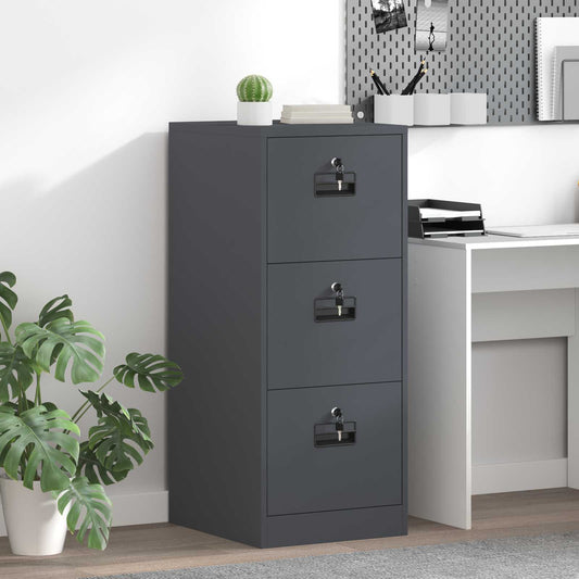 File Cabinet Cold-Rolled Steel Width 44 cm Anthracite 106.5 cm