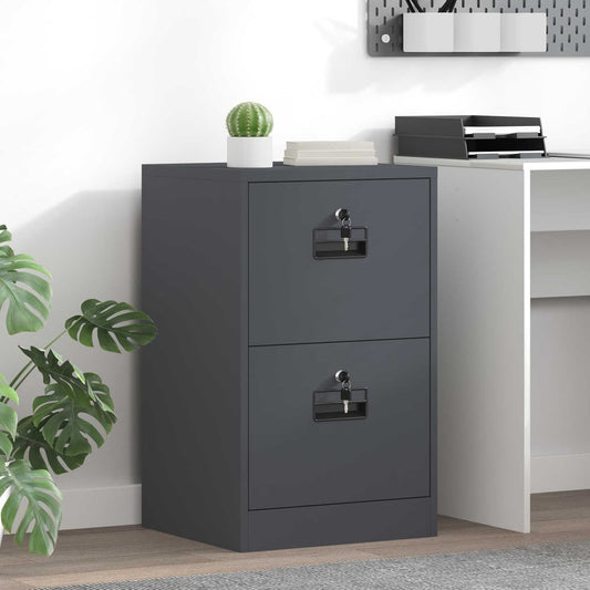 File Cabinet Cold-Rolled Steel Width 45.5 cm Anthracite 74.5 cm