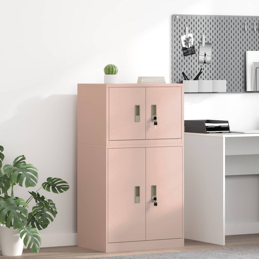 Storage Cabinet Steel Width 60 cm Pink 40 cm