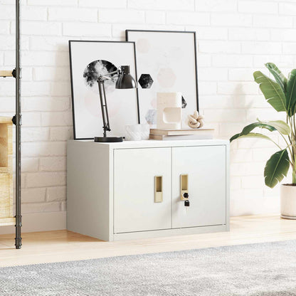 Storage Cabinet Steel Width 60 cm White 40 cm