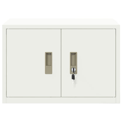 Storage Cabinet Steel Width 60 cm White 40 cm