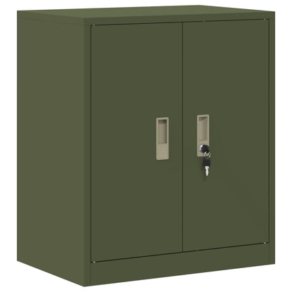 Storage Cabinet Steel Width 60 cm Olive Green 70 cm
