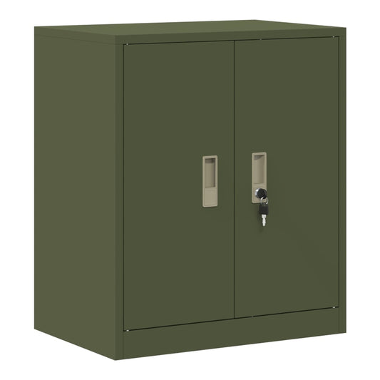 Storage Cabinet Steel Width 60 cm Olive Green 70 cm