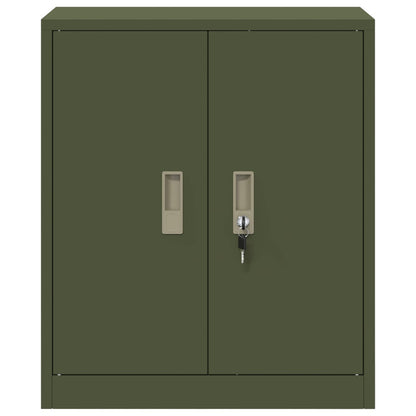 Storage Cabinet Steel Width 60 cm Olive Green 70 cm