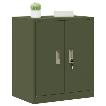 Storage Cabinet Steel Width 60 cm Olive Green 70 cm