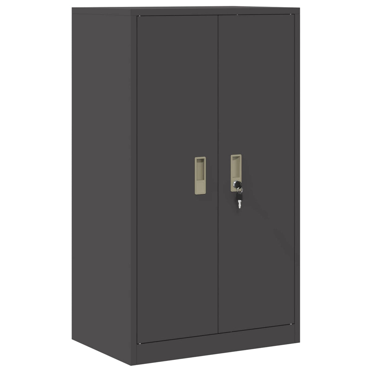 Storage Cabinet Steel Width 60 cm Black 105 cm