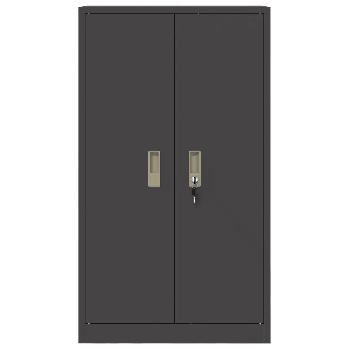 Storage Cabinet Steel Width 60 cm Black 105 cm