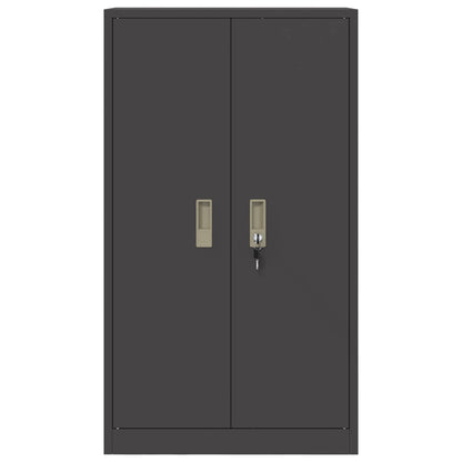 Storage Cabinet Steel Width 60 cm Black 105 cm