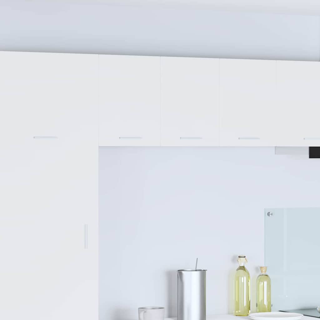 vidaXL Hanging Cabinet 2 pcs White Engineered Wood 1