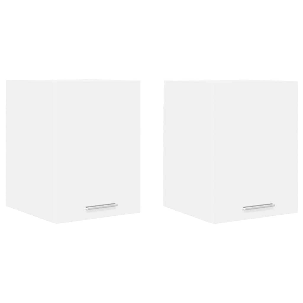 vidaXL Hanging Cabinet 2 pcs White Engineered Wood 2