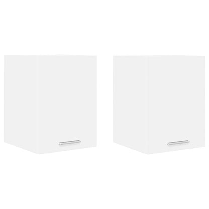 vidaXL Hanging Cabinet 2 pcs White Engineered Wood 2