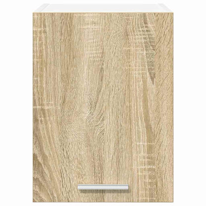 vidaXL Hanging Cabinet 2 pcs Sonoma Oak and White Engineered Wood 6