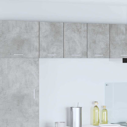 vidaXL Hanging Cabinet 2 pcs Concrete Grey and White Engineered Wood 1