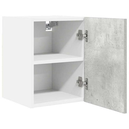 vidaXL Hanging Cabinet 2 pcs Concrete Grey and White Engineered Wood 5